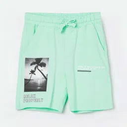 Fame Forever by Lifestyle Kids Mint Green Cotton Printed Shorts-picture-13