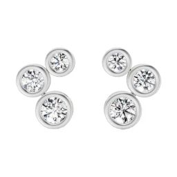 Sparkles 14k (585) White Gold Lab Grown Diamond Earrings-picture-6