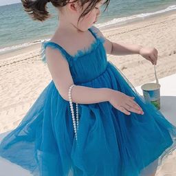 StyleCast x Revolte Girls Shoulder Straps Ruffled Fit & Flare Dress-image-83