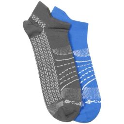Columbia Vivid Blue & Dark Grey Nylon Printed Socks Pack of 2-image-3