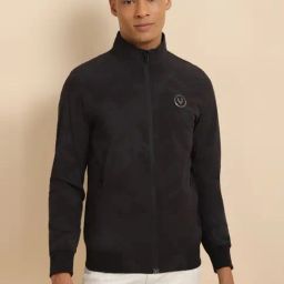 Allen Solly Black Cotton Regular Fit Printed Jacket-picture-25