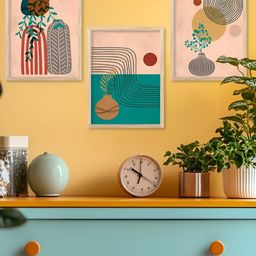 Kotart Brown, Green & Pink 3 Pieces Abstract Wooden Wall Arts-picture-15