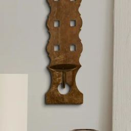 Ambi Wooden Candle Stand - Wallmount - Brown-image-89