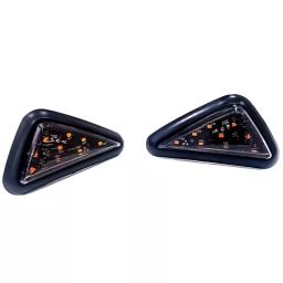 Auto Pearl Smoke Triangle LED Motorcycle Turn Signal Indicator Light Amber Compatible For Hero Xtreme_200S (Pack of 2)-31