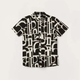 Fame Forever By Lifestyle Black Cotton Regular Fit Printed Shirt-picture-35