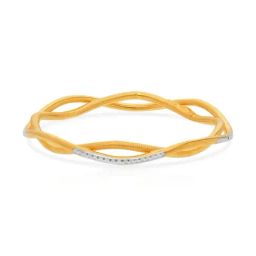 Malabar Gold and Diamonds 22k BIS Hallmark Two Tone Light Weight Gold Bangle for Women-37