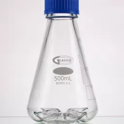 Glassco 500ml Culture Baffled Flask with Screw Cap 075.212.05-10