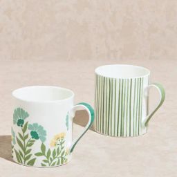 Westside Home Green Printed Large Mugs (Set of 2)-16