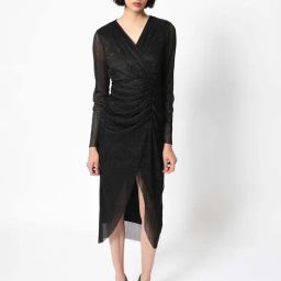 RAREISM Black Blended Embellished Long Sleeves Dress-image-95