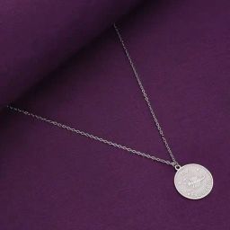 Kai Jewel Sterling Silver Minimalistic Scorpio Zodiac Engraved Disc Chain Necklace-image-56