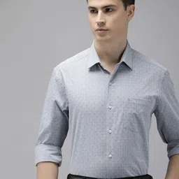 Arrow Pure Cotton Manhattan Slim Fit Self Design Textured Formal Shirt-picture-31