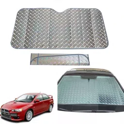 Auto Pearl F145 Dashboard Sun Shade Cover with Suction Cup for Mitsubishi Lancer (Grey)-picture-11