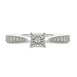 VALANOVA Women 18 Kt White Gold & Certified Lab Grown Diamond Ring 2.24gm 0.48 carat-picture-29