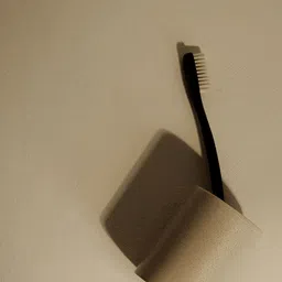 H&M Beige Textured Toothbrush Mug-25