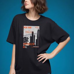SMARTEES Graphic Printed Round Neck Cotton Oversized T-shirt-image-28