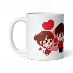 Mr UVD White & Red Graphic Printed Ceramic Glossy Mug 350 ml-image-97
