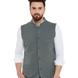 Hypernation Grey Sleeveless Waistcoat-36