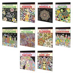 Motivation, Fashion, Mandala, Nature, Cityscape, Patterns, Flowers, Countryside, Fantasy and Dark Art-Adult Colouring Book : Creative Coloring Art, Coloring Book for Adults|Pack of 10 Colouring Books- English-image-38