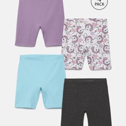 Mackly Pack Of 4 Cotton Elastane Solid & Uncorn Printed Inner Shorts - Multicolor-image-98