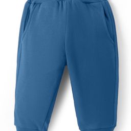 Zero Knit Full Length Solid Color Fleece Pant - Navy Blue-image-29