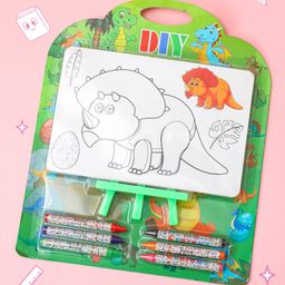 Dino Theme Colouring Activity Kit - Green-0