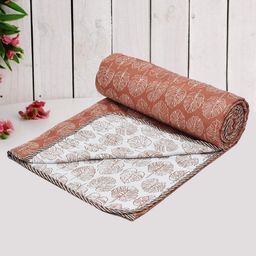 RRC Super Soft Cotton Reversible Single Dohar - Brown-picture-45