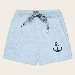 Nino Togs Cotton Anchor Printed Shorts - Grey-picture-23