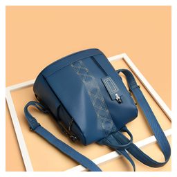 SYGA Women Cross-Border Backpack with Multiple Pockets for Leisure Travel(Blue)-picture-41