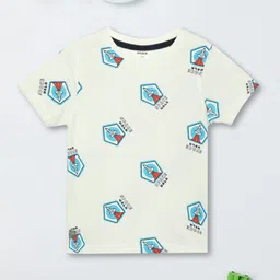 max Boys Sports Printed Applique T-shirt-39