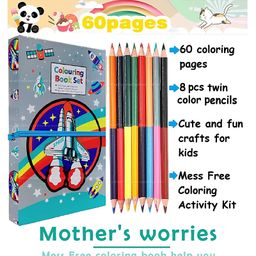 FunBlast Colouring Book with 8 Double Pencil Color - 60 Pages (Color and Design May Vary) image 2
