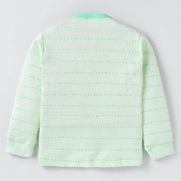 Mini Donuts Interlock Knit Full Sleeves Front Open Vests with Animal Print Pack of 3 - Red Pink & Green image 3