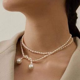 Arzonai White Metal Necklace-31