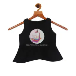 Tiny Girl Kids Black Printed Top-image-85