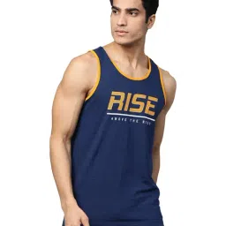 ALCIS Blue Round Neck Cotton T-Shirt-image-75
