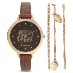 Chumbak UY3 Fantastical Elephant Analog Watch for Women with Bracelet Set Combo-image-46