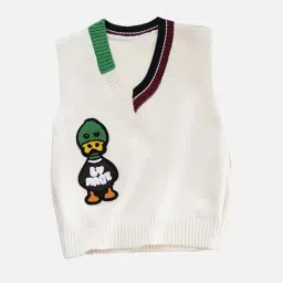 Little Surprise Box Kids Cream Printed Sweater-picture-36