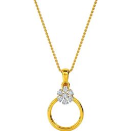 Kisna Diamond & Gold Jewellery 18k Evarly Diamond Pendant-image-34