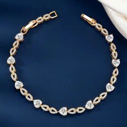 Peora Cubic Zirconia & Crystal Studded Openable Bracelet-image-16