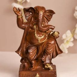 Art Street Polyresin Brown Ganesh Ji Statue Showpiece Idol-3