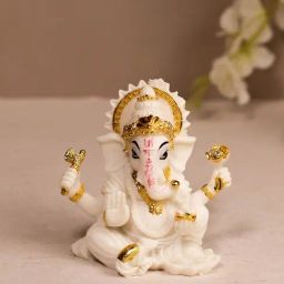 Art Street Marble White Ganesh Ji Statue Showpiece Idol-image-68