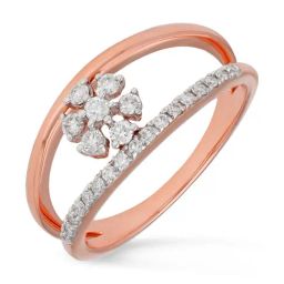 Malabar Gold and Diamonds 18k IGI Certified Diamond Rose Gold Ring for Women-picture-4
