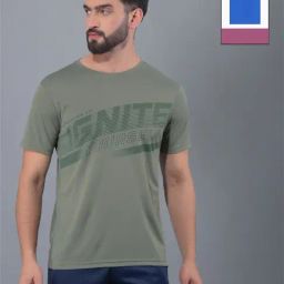 Force NXT Green & Blue Regular Fit Printed Sports T-Shirt - Pack Of 2-image-96