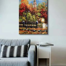 999store Brown & Yellow Canvas Ancient Vitebsk In The Autumn Painting-30