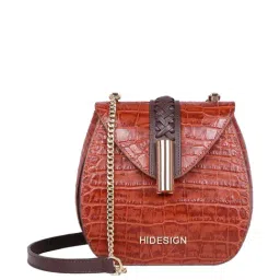 Hidesign Tan Textured Medium Sling Handbag-2