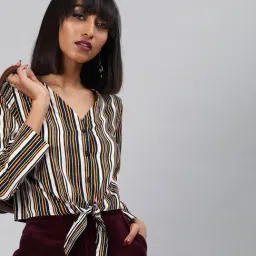 Sera Multicolor Striped Crop Top-15