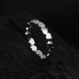 Praavy 92.5 Sterling Silver Heart Ring for Women-image-10