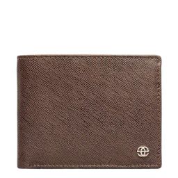 Eske Brown Textured Bi-Fold Wallet for Men-image-22