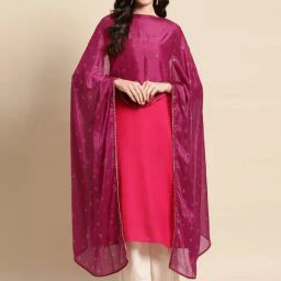 Saadgi Purple Embellished Dupatta-image-93