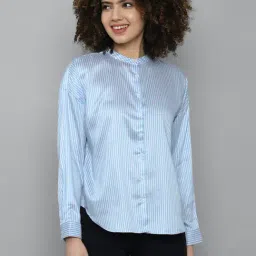 Allen Solly Blue Striped Shirt-image-46