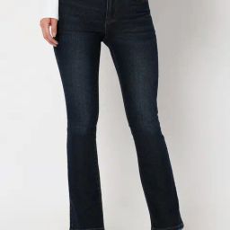 Vero Moda Dark Blue Regular Fit Mid Rise Jeans-picture-46